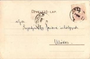 1899 Siófok, kikötő. Bruchsteiner és Fia Műintézet litho (EK)