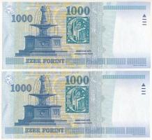 1998. 1000Ft (2x) sorszámkövetők "DA 8664970 - DA 8664971" T:AU
Adamo F55