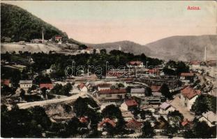 Anina, Stájerlakanina, Stájerlak, Steierdorf; látkép, vasgyár, vasútállomás. Hollschütz kiadása / general view with iron factory and railway station (EB)