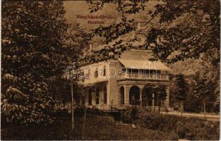 1914 Menyháza, Monyásza, Moneasa; Fürdőház. Fái Károly kiadása / bathhouse