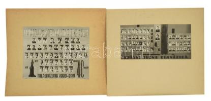 1971-1978 Nyíregyházi Zrínyi Ilona Gimnázium tablófotói, 8 db, fotók kartonon, 5 karton hátán aláírá...