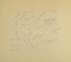 1971-1978 Nyíregyházi Zrínyi Ilona Gimnázium tablófotói, 8 db, fotók kartonon, 5 karton hátán aláírá...