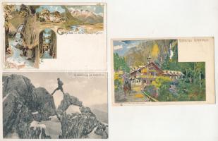 AUSZTRIA - 43 db RÉGI megíratlan város képeslap, közte néhány litho / AUSTRIA - 43 pre-1945 unused t...