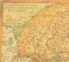 1579 Ungariae Loca Praecipua recens emendata [...], REPRINT térkép, üvegezett keretben, 26×36 cm