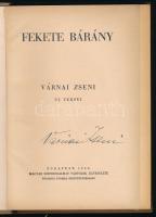 Várnai Zseni: Fekete bárány. - - új versei. ALÁÍRT! Bp., 1935, Magyar Szépirodalmat Pártolók Egyesül...