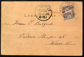 1900 Pozsony, Pressburg, Bratislava; látkép, vár este holdfényben. Fény felé tartandó lap / general ...