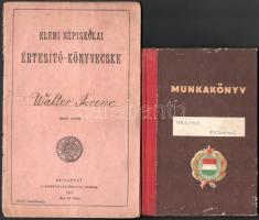 Vegyes igazolvány és bizonyítvány tétel (gépjárművezetői, elemi népiskolai értesítő könyvecske, munkakönyv, stb.)