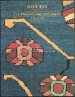 Sotheby's Fine Oriental Rugs and Carpets. Aukciós katalógus. New York, 1985, Sotheby's. Angol nyelven. Gazdag képanyaggal illusztrált. Kiadói papírkötés.