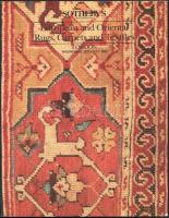 Sotheby's European and Oriental Rugs, Carpts and Textiles. London, 1989, Sotheby's. Angol nyelven. Gazdag képanyaggal illusztrált. Kiadói papírkötés.