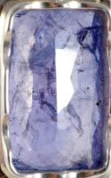 8,59ct természetes tanzanit. 15,05x10,21x5,84 mm, 8,59ct, violakék, certifikáttal, nyilvántartási sz...
