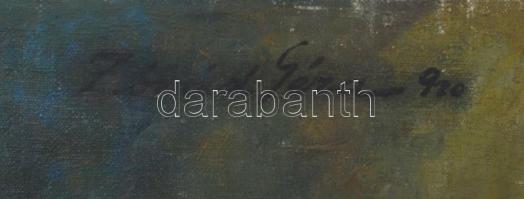 Zórád Géza (1896-1959): Gitározó fiú, 1920. Olaj, vászon. Jelezve jobbra fent. Proveniencia: Saphier...