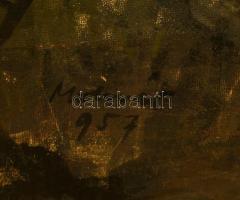 Molnár jelzéssel: Pihenő lány, 1957. Olaj, farost. Proveniencia: Saphier-gyűjtemény. Apró felületi s...