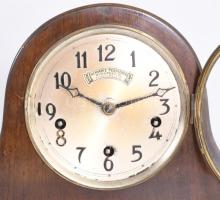 Schwarcz Testvérek kandallóóra, kulccsal, kis kopással, 45x23 cm