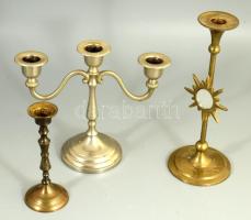 3 darab gyertyatartó, m: 25 cm alatt