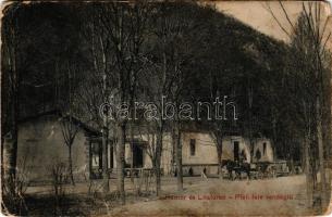 1911 Miskolc, Hámor és Lillafüred, Pléli féle vendéglő, étterem, lovaskocsi + "HÁMOR BORSOD VM. POSTAI ÜGYN." (fl)