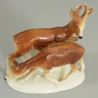 Grafenthal őzpár, jelzett, kopással, m: 11,5 cm