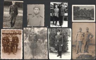 cca 1915-1972 Vegyes katonai fotó tétel, 8 db, 8,5×6,5 és 14×9 cm közötti méretekben