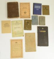 Vegyes igazolvány és okmány tétel (katonai igazolvány, balesetelhárítási útmutató, betétkönyv, stb.)