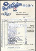 1940 Dr. Oetker fejléces számla, hajtásnyommal, szakadással