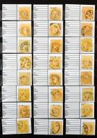 Ausztria 1867 2kr bélyegek 320 darabos tétele közte fogazat változatok, vízjelesek, szép bélyegzések...