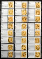 Ausztria 1867 2kr bélyegek 320 darabos tétele közte fogazat változatok, vízjelesek, szép bélyegzések...