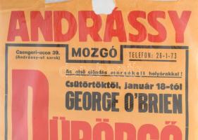 cca 1932 Andrássy Mozgó, Bp., Csengeri ucca 39. Színes art deco filmplakát, műsorplakát, papír, jelz...