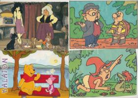 30 db MODERN rajzos, mesefigurás üdvözlőlap / 30 modern cartoon greeting postcards
