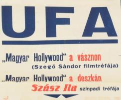1927 UFA, Rablólovag, Putty Lia, "Magyar Hollywood" a vásznon. Színes filmplakát, műsorpla...