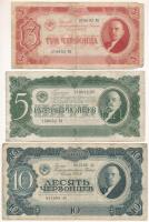 Szovjetunió 1937. 1Ch + 3Ch + 5Ch T:F Soviet Union 1937. 1 Chervonetz + 3 Chervontsa + 5 Chervontsev C:F Krause P#202, P#203, P#204