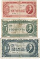 Szovjetunió 1937. 1Ch + 3Ch + 5Ch T:F Soviet Union 1937. 1 Chervonetz + 3 Chervontsa + 5 Chervontsev C:F Krause P#202, P#203, P#204