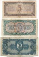 Szovjetunió 1937. 1Ch + 3Ch + 5Ch T:F
Soviet Union 1937. 1 Chervonetz + 3 Chervontsa + 5 Chervontse...