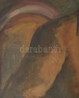 Olvashatatlan jelzéssel, XX. sz. első fele-közepe: Csellózó. Olaj, vászon. Proveniencia: Saphier-gyű...