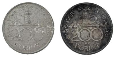 1992-1993. 200Ft Ag "MNB" (2xklf) T:AU,XF patina
Adamo F13