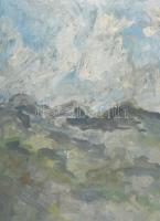 Ferenczy Valér (1885-1954): Hegyvidéki táj. Olaj, vászon. Jelezve balra lent. 75,5x104 cm. Apró sérü...