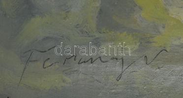 Ferenczy Valér (1885-1954): Hegyvidéki táj. Olaj, vászon. Jelezve balra lent. 75,5x104 cm. Apró sérü...