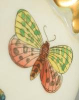 Herendi Viktória mintás váza. Jelzett, kézzel festett, kis kopással, m: 20,5 cm