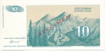 Jugoszlávia 1994. 10D "SPECIMEN (minta)" felülbélyegzéssel, sorszám nélkül T:UNC
Yugoslav...