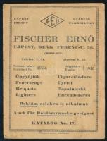 ca 1930 Öngyújtók képes katalógusa. 12 oldalon. Fischer Ernő Ujpest.