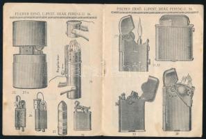 ca 1930 Öngyújtók képes katalógusa. 12 oldalon. Fischer Ernő Ujpest