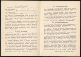 cca 1935 Harcgáz-betegségek elsősegély táblázata. 4 p