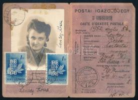 1952 Postai igazolójegy fényképes