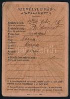 1952 Postai igazolójegy fényképes