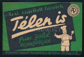 ca 1940 Ácsi szárított főzelék 15p.