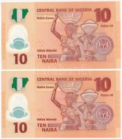 Nigéria 2016. 10N (2x) sorszámkövető T:UNC
Nigeria 2016. 10 Naira (2x) consecutive serial numbers C...