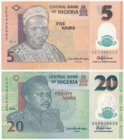 Nigéria 2016. 5N + 20N T:UNC Nigeria 2016. 5N + 20 Naira C:UNC