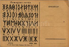 Ősmagyar rovás. Rovás ABC, rovásírás. F. k. Dr. Bencsi Zoltán / Hungarian irredenta propaganda, Old Hungarian Runic alphabet (EB)