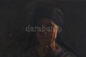 Jelzés nélkül (Koszta József?): Női portré. Olaj, vászon. Hátoldalán utólagosan felragasztott "...