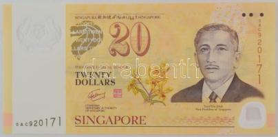 Szingapúr 2007. 20$ "40 éves a Brunei és Szingapúr közti valutaváltási megállapodás" T:UNC Singapore 2007. 20 Dollars "40 Years of Currency Interchangeability" C:UNC Krause P#53