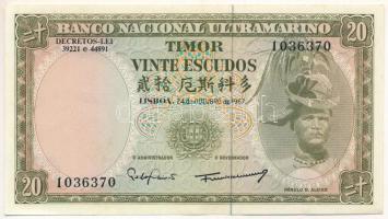 Kelet-Timor 1967. 20Esc T:AU East Timor 1967. 20 Escudos C:AU Krause P#26