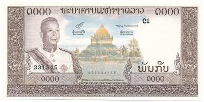 Laosz 1963-1976. 1000K T:UNC Laos 1963-1976. 1000 Kip C:UNC Krause P#14